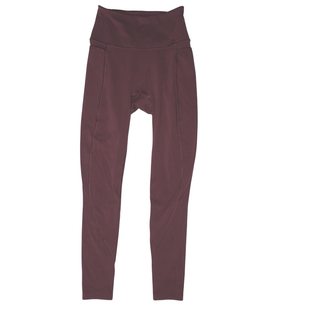 Gymshark Womens High Waisted Pocket Leggings Burgundy Maroon XS Workout